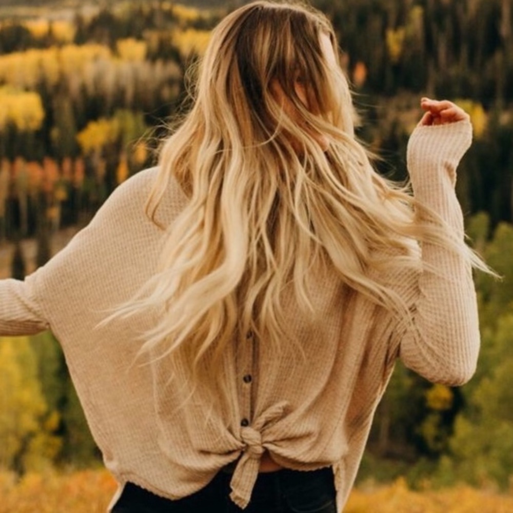 Urban outfitters oversized thermal top